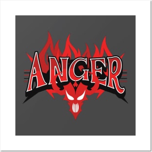 anger t-shirt Posters and Art